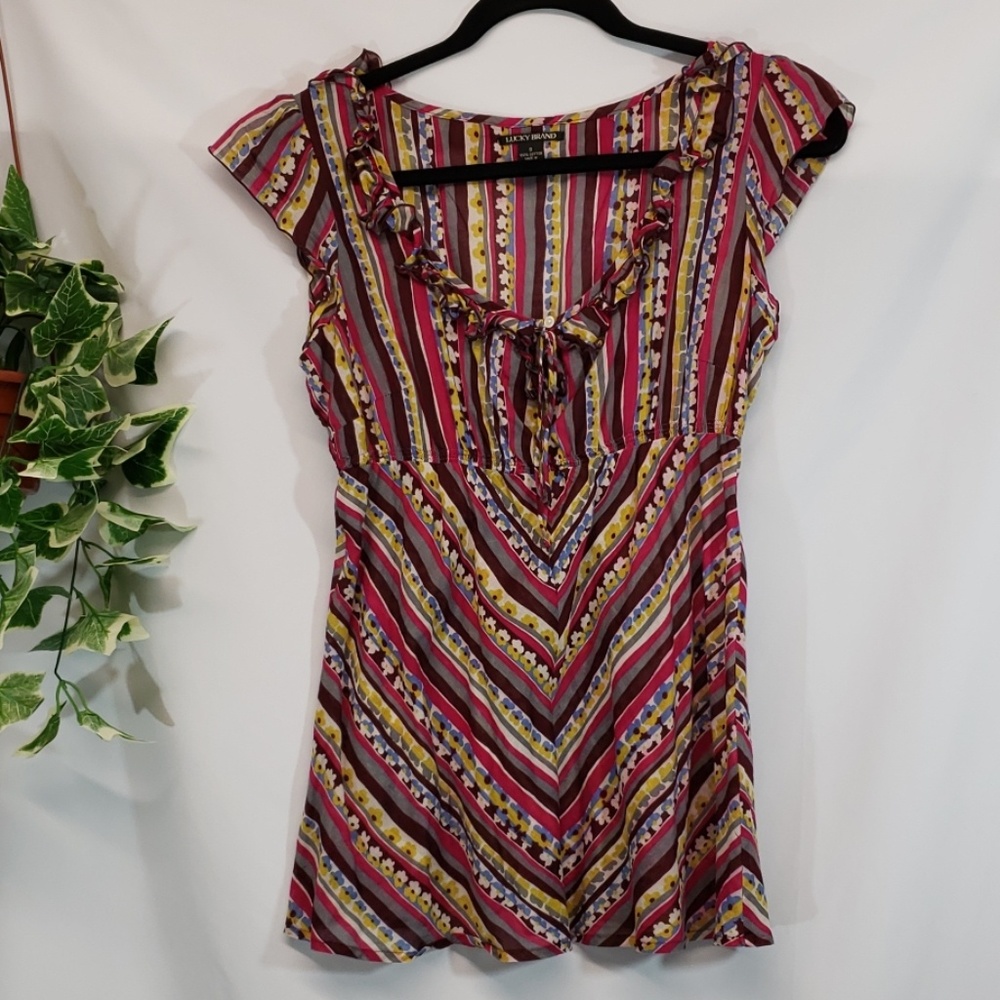 Lucky Brand colorful Top size small